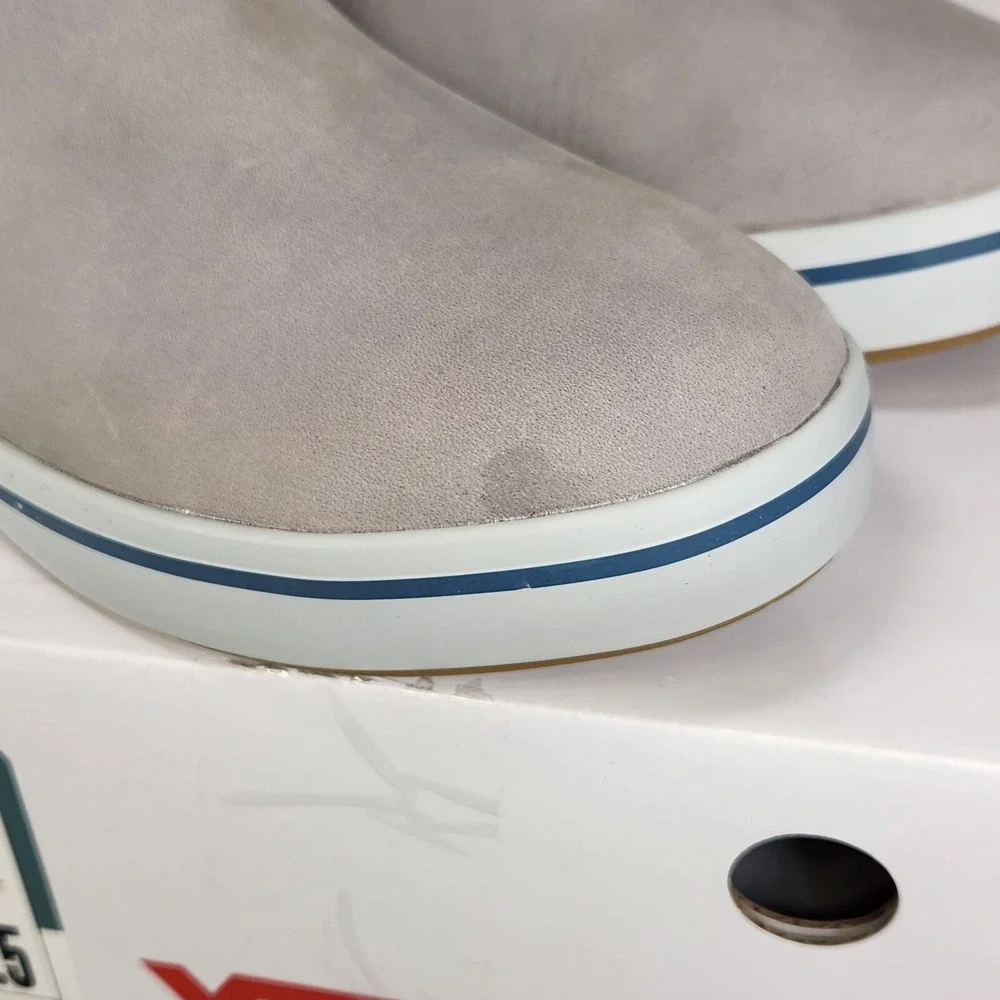 XTRATUF Leather Ankle Deck Boot Women Size 7.5 Dolphin Gray Waterproof XWAL-1BG